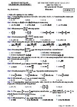 Đề thi thử THPT quốc gia lần 3 môn thi Toán 10 - Mã đề thi 132
